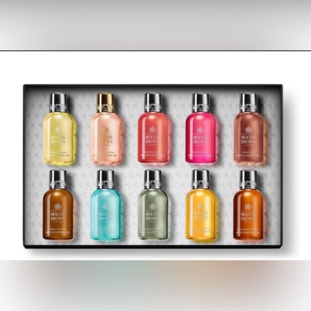 Molton Brown Shower Gel Gift Set - 10 Deluxe Bottles NIB